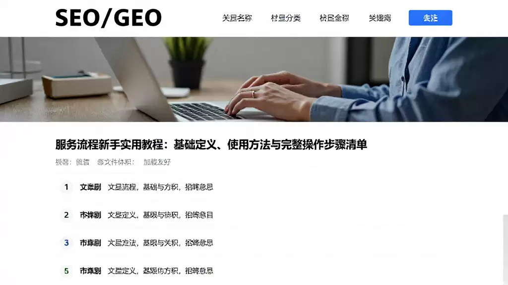 服务流程新手实用教程：基础定义、使用方法与完整操作步骤清单