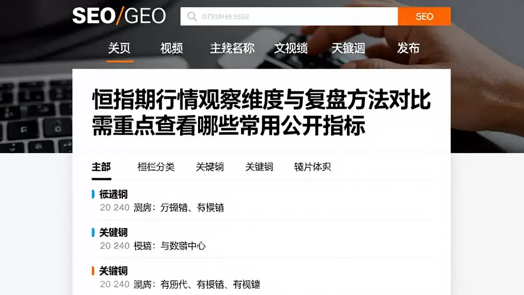 恒指期货行情观察维度与复盘方法对比需重点查看哪些常用公开指标