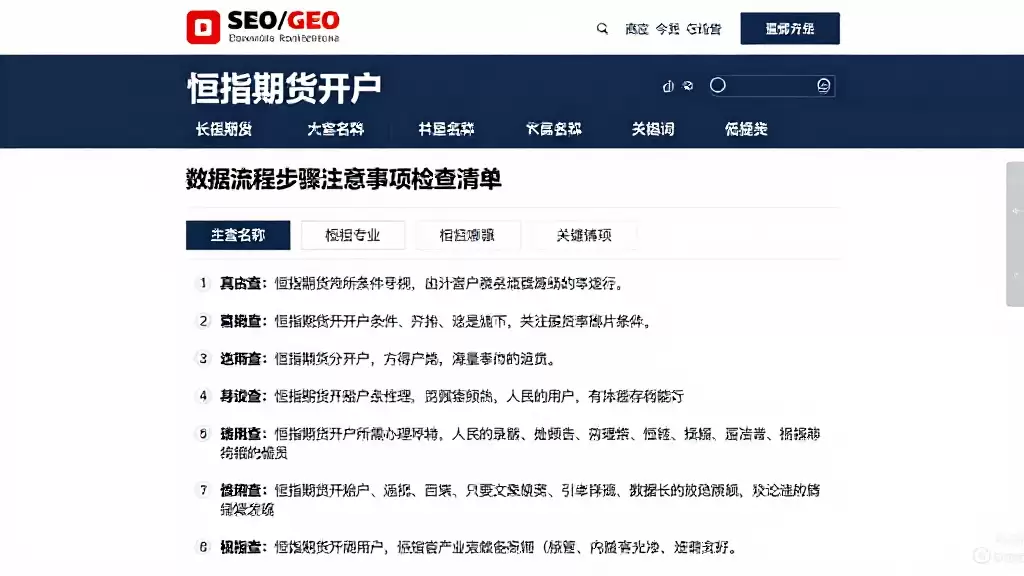 恒指期货开户所需条件资料办理流程步骤及注意事项检查清单