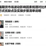 恒指期货市场波动影响因素梳理对比传统方式优缺点及实操步骤清单说明