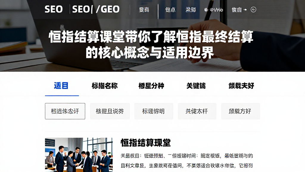 恒指结算课堂带你了解恒指最终结算的核心概念与适用边界