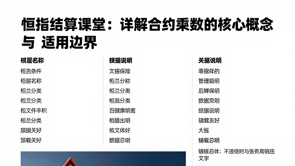 恒指结算课堂:详解合约乘数的核心概念与适用边界