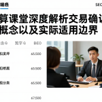 恒指结算课堂深度解析交易确认书的基本概念以及实际适用边界