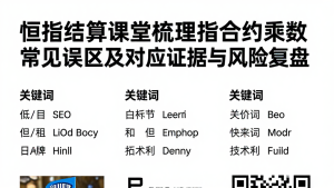 恒指结算课堂梳理恒指合约乘数常见误区及对应证据与风险复盘