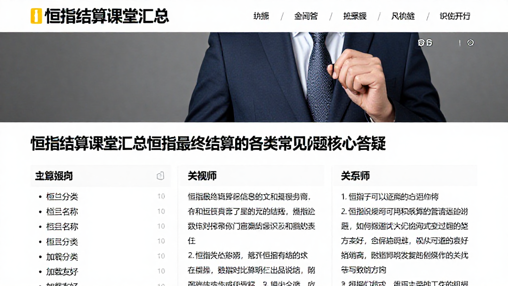 恒指结算课堂汇总恒指最终结算的各类常见问题核心答疑
