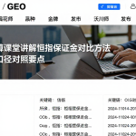 恒指结算课堂讲解恒指保证金对比方法及指标口径对照要点