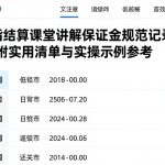 恒指结算课堂讲解保证金规范记录方法附实用清单与实操示例参考
