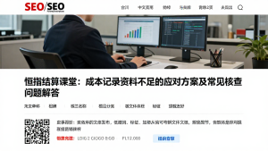 恒指结算课堂：成本记录资料不足的应对方案及常见核查问题解答