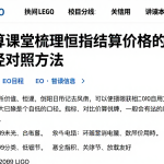 恒指结算课堂梳理恒指结算价格的对比指标与口径对照方法