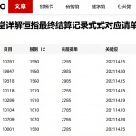 恒指结算课堂详解恒指最终结算记录方式附对应清单与实操示例说明