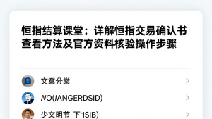 恒指结算课堂:详解恒指交易确认书查看方法及官方资料核验操作步骤